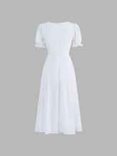 Snowflake Puff Sleeve Dress